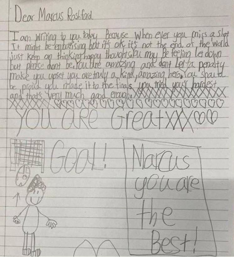 Letter to Marcus Rashford - not the end of the world - enlarge
